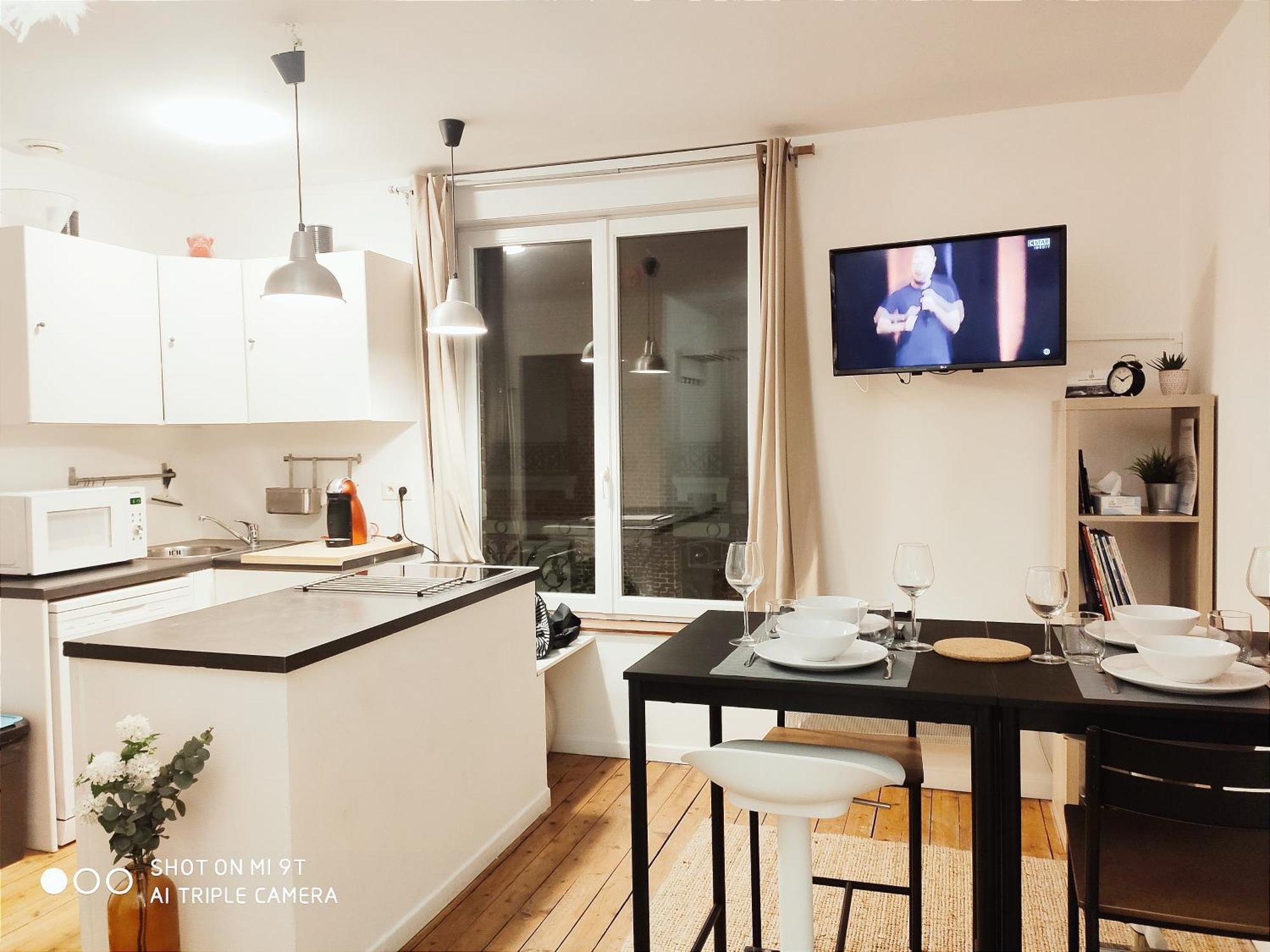 Chaleureux T2 Au Style Vintage - Rue Gratuite Appartement Amiens Buitenkant foto